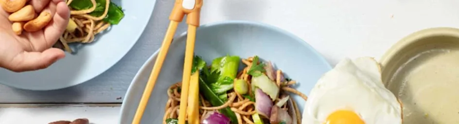 Japanse noedels met gebakken ei