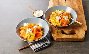 Pittige stamppot van zuurkool met banaan en gele curry