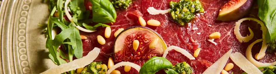 Rundercarpaccio met vijgen
