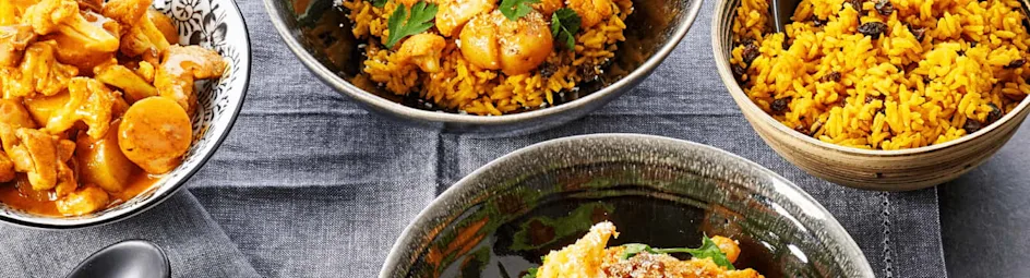 Curry met kipdijfilet met bloemkool