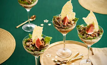 Cocktail van aubergine en baba ganoush