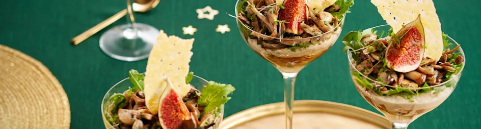 Cocktail van aubergine en baba ganoush