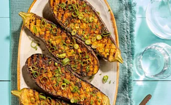 Aubergine van de grill