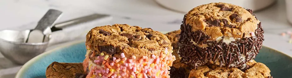 Ijssandwiches met Chocolate cookies