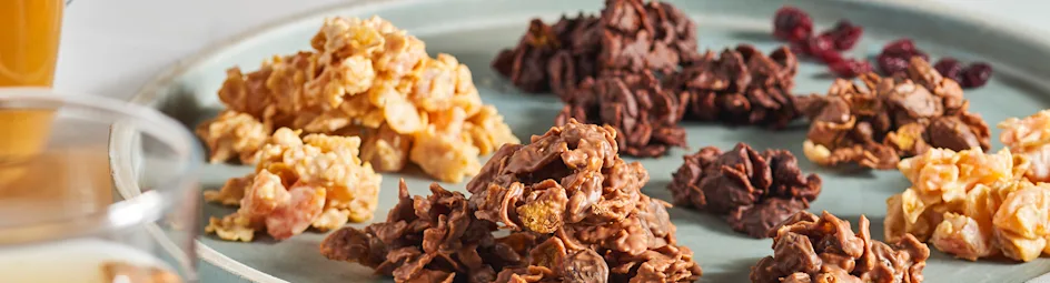 Chocoladerotsjes met gedroogd fruit