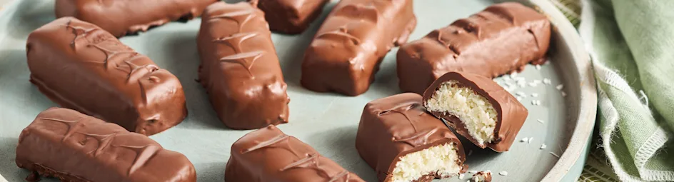 Huisgemaakte Bounty’s (kokosrepen)