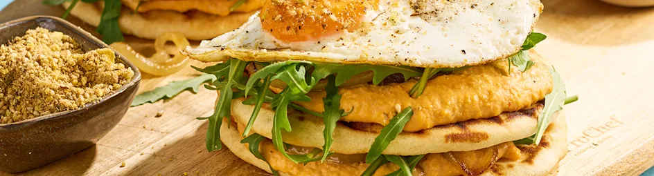 Zomerse sandwich met naanbrood