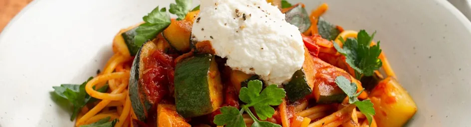 Marlies' spaghetti met courgette en ricotta