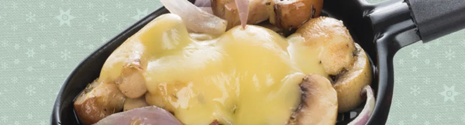 Paddenstoelen met noten en kaas