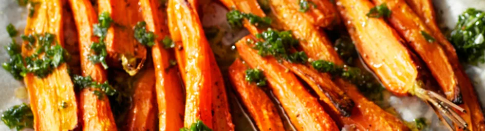 Geroosterde bospeentjes met kruidenolie