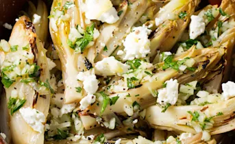 Witlof van de grill met peterseliedressing