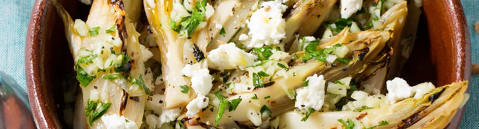 Witlof van de grill met peterseliedressing