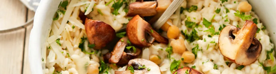 Romige risotto met kikkererwten