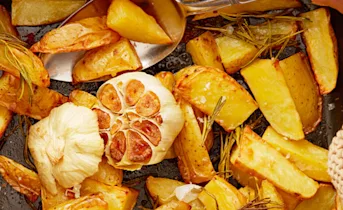 Geroosterde aardappelpartjes