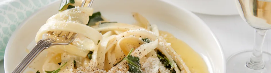 Groentepasta van pastinaak met boter en salie