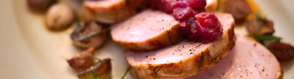Varkensrollade met cranberry-compote