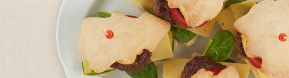 Sliders met spinazie en tomaat