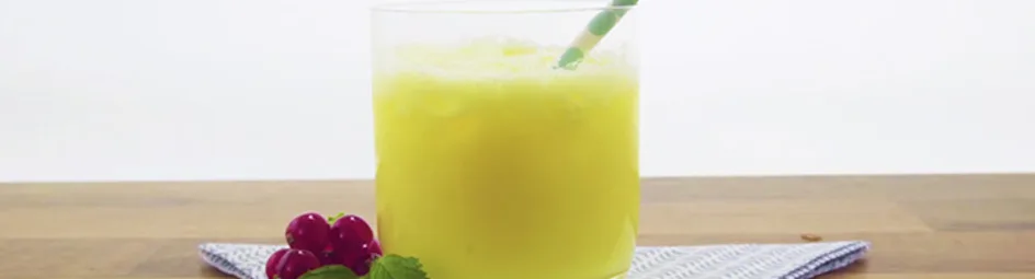 Tropische mango yoghurtdrank