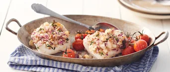 Skrei met knapperig korstje uit de oven