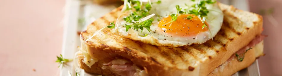 Franse Croque madame met gebakken eitje