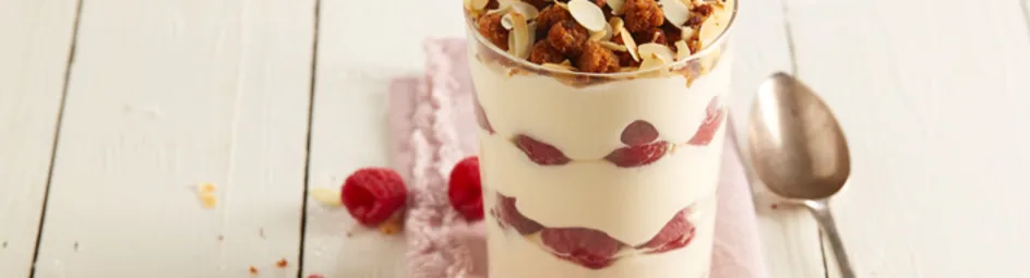 Griekse yoghurt met ontbijtkoek en lemoncurd