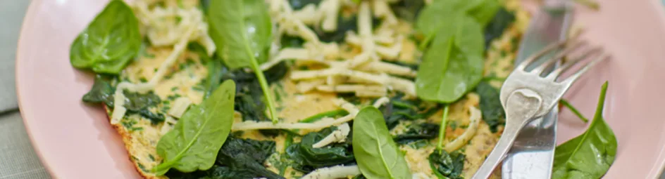Kruidenomelet met spinazie