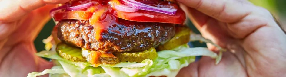 Zelfgemaakte traditionele hamburger