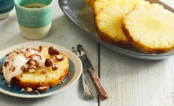Gegrilde ananas met koffiecrème