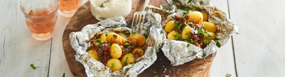 Krielaardappels ‘en papillotte’