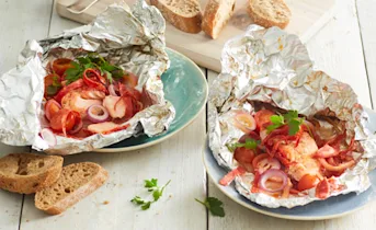 Zalmpakketjes met chorizo