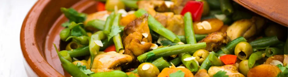 Tajine met sperziebonen en kip