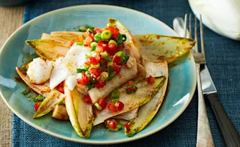 Kabeljauw uit de oven met roergebakken witlof