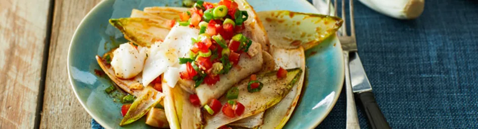 Kabeljauw uit de oven met roergebakken witlof