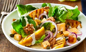 Salade met gegrilde appel
