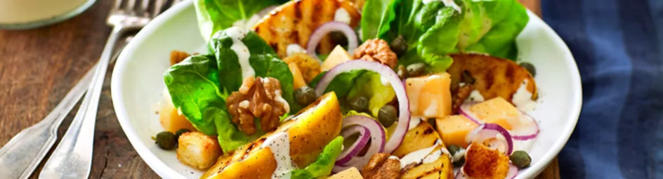 Salade met gegrilde appel