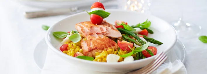 Gegrilde zalm caprese