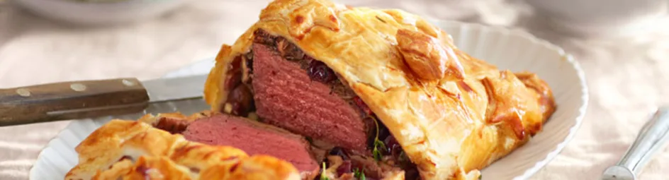 Beef wellington met feestelijke vulling