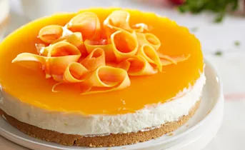 Klassieke romige kwarktaart