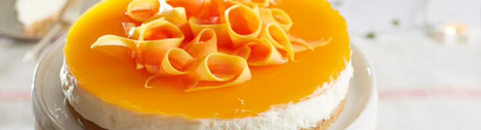 Klassieke romige kwarktaart