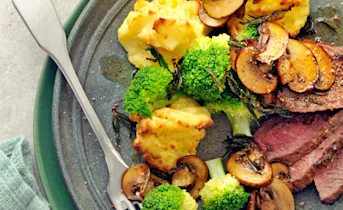 Hertenbiefstuk met ovenaardappel