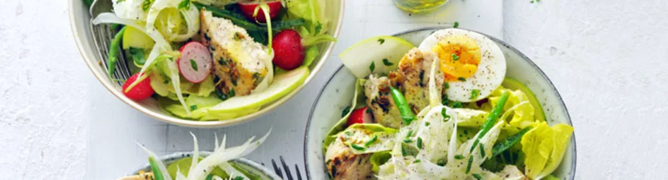 Herfstsalade met appel en ei