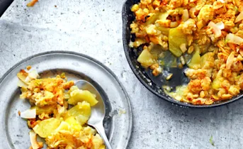 Appel-ananas crumble