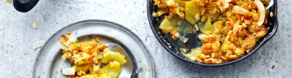Appel-ananas crumble