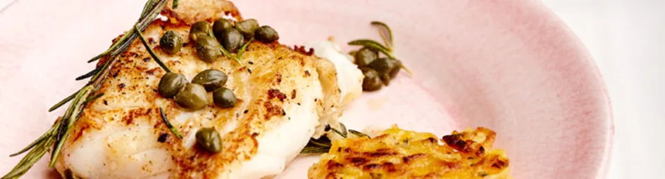 Kabeljauw met pompoenrösti