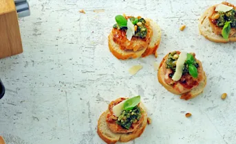 Kipburgertjes met pesto