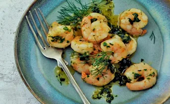 Garnalen met kruidenboter