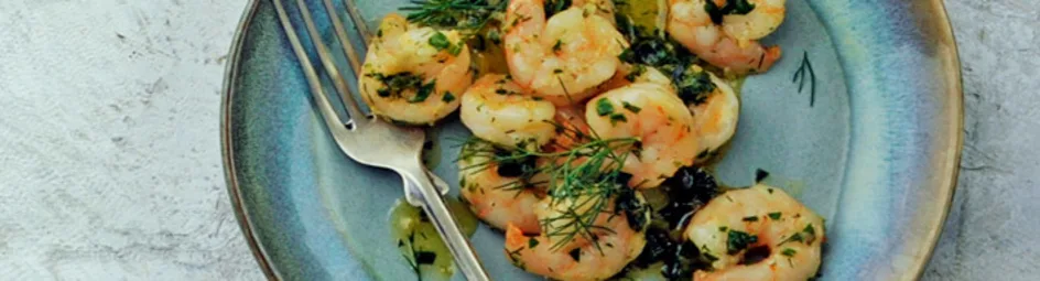 Garnalen met kruidenboter
