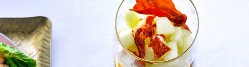 Piel de sapo meloen met ham