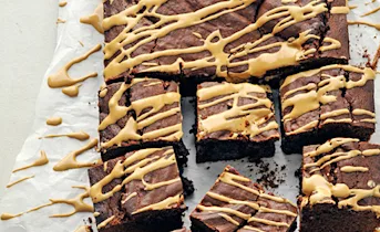 Brownies met koffieglazuur