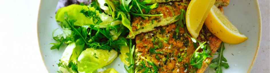 Schuimomelet met courgette en dille